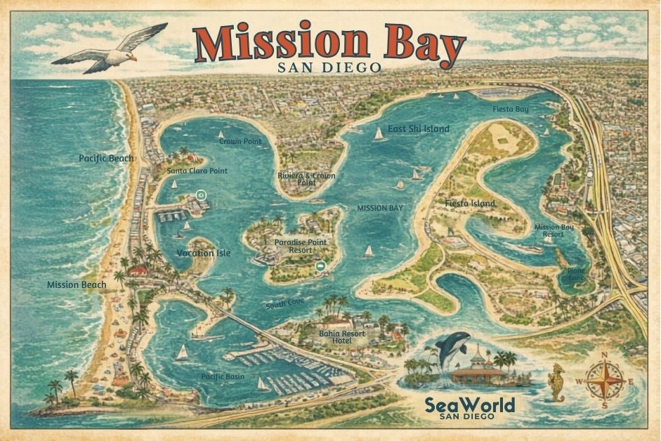 Where Is Mission Bay San Diego? Location & Overview