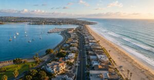 mission bay vs mission beach waterfront view in San Diego